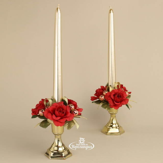 Декоративный подсвечник для 1 свечи Деимус 8 см золотой Koopman