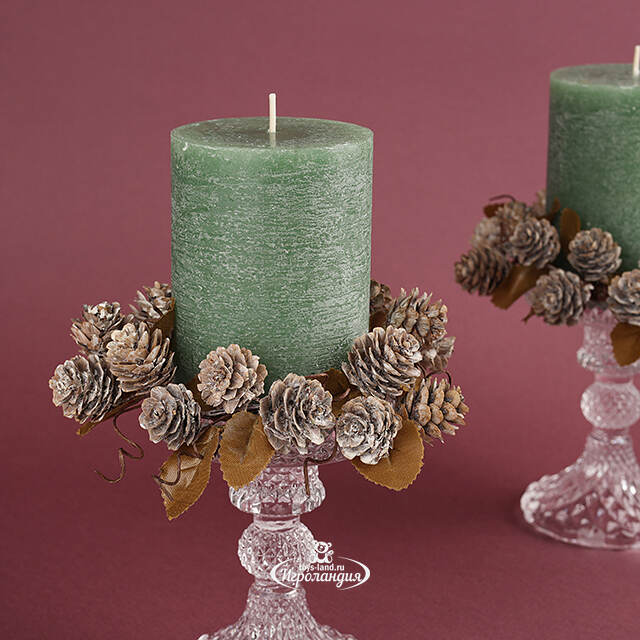 Венок для свечи Colombes - Еловые Шишки 14 см Swerox