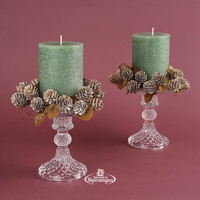 Венок для свечи Colombes - Еловые Шишки 14 см Swerox