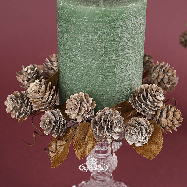 Венок для свечи Colombes - Еловые Шишки 14 см Swerox