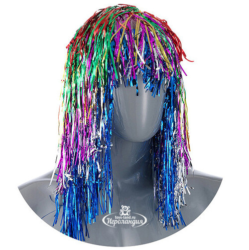 Карнавальный парик из дождика 48 см разноцветный Snowmen
