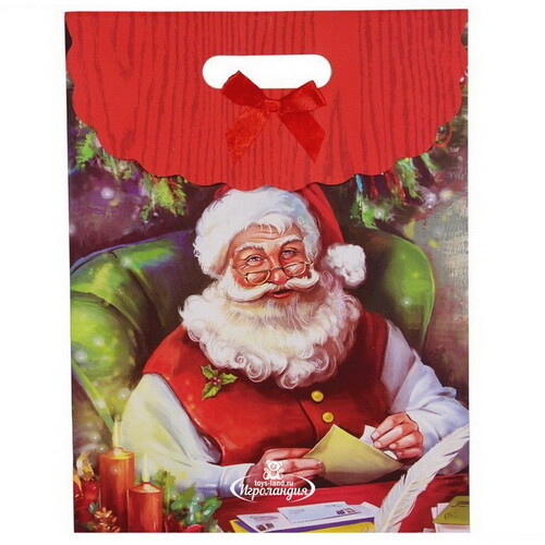 Подарочный пакет Волшебник Санта с письмами 37*28 см Due Esse Christmas