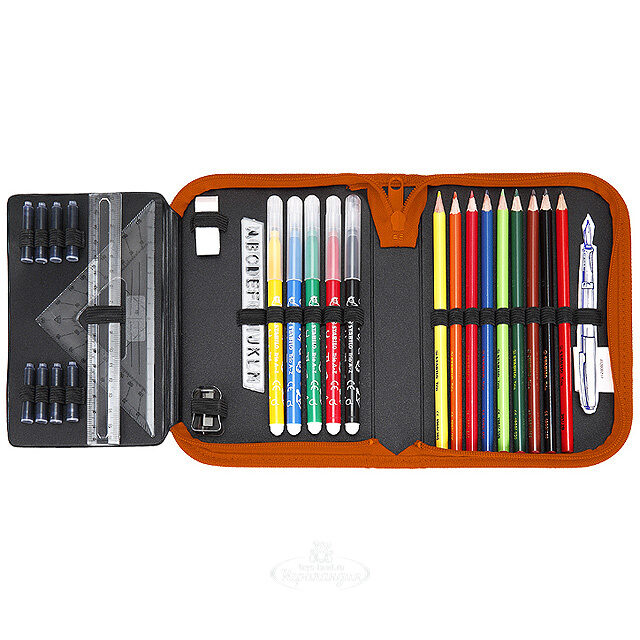 Пенал школьный "Феи" с наполнением Scooli