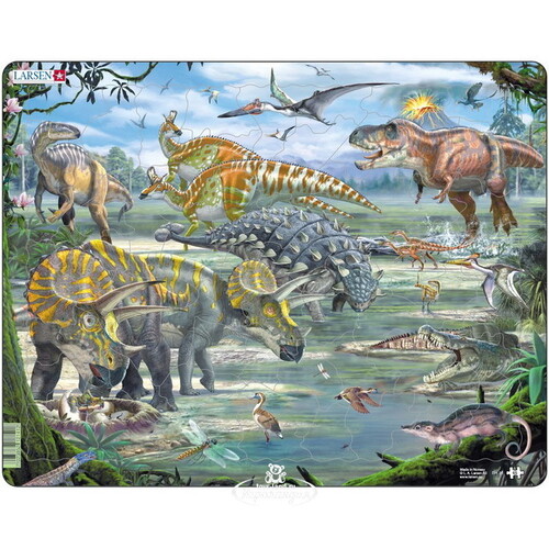 Детский пазл Динозавры, 65 элементов LARSEN