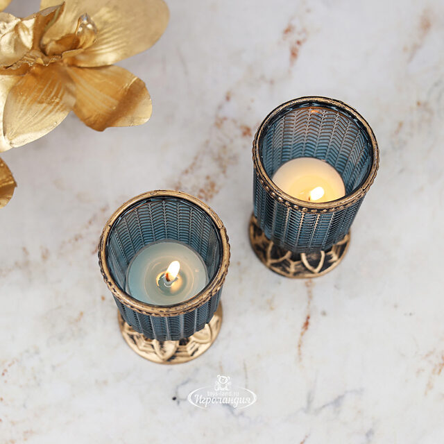 Стеклянный подсвечник Fan Pirettessa 10 см Goodwill