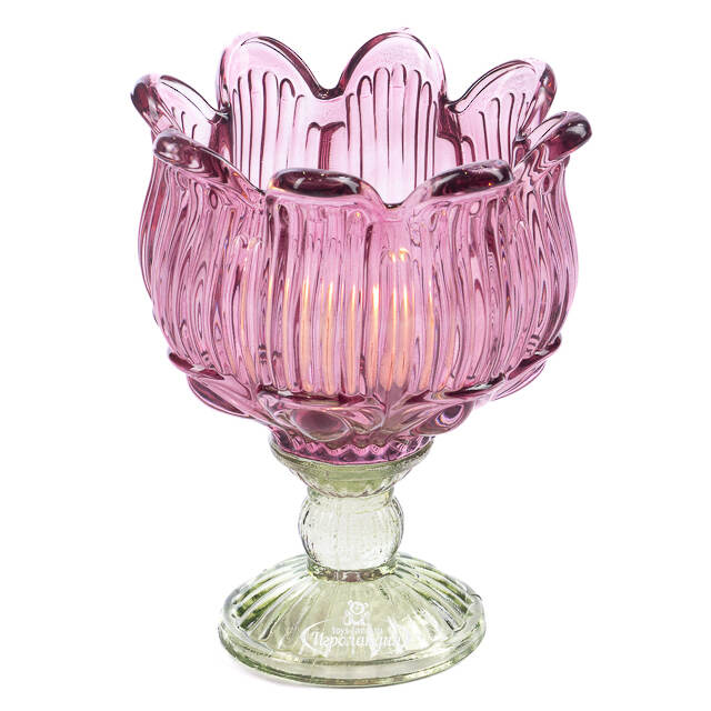 Стеклянный подсвечник-бокал Тюльпан Dalkeith 16 см Goodwill