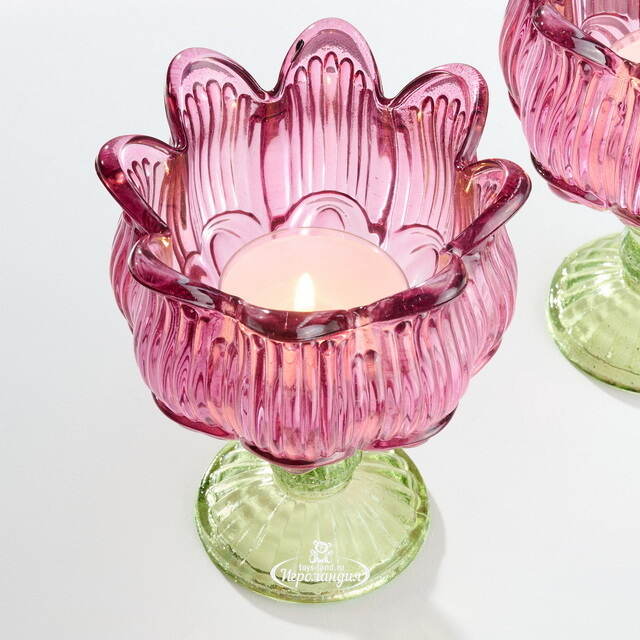 Стеклянный подсвечник-бокал Тюльпан Dalkeith 16 см Goodwill