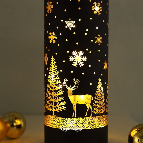 Декоративный светильник Blackwood Deer 20 см, теплые белые LED лампы, на батарейках Peha