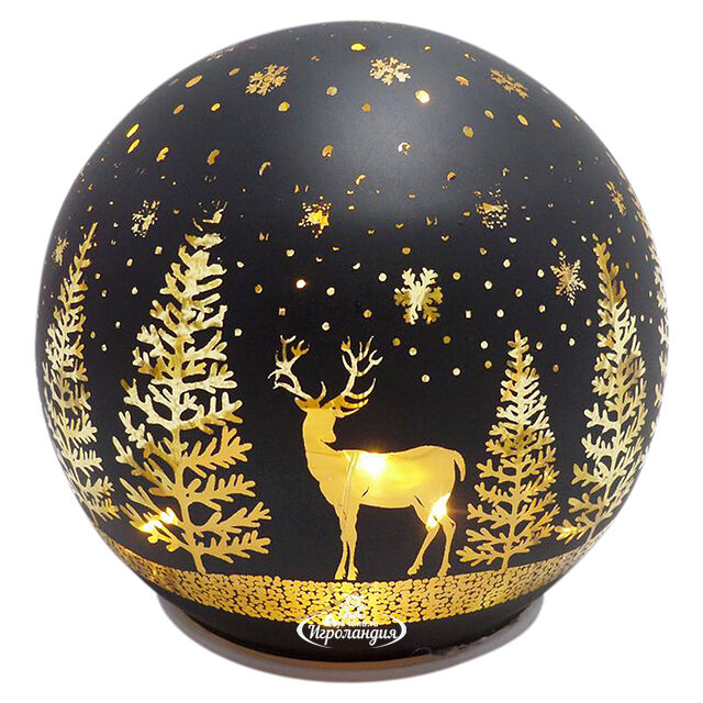 Декоративный светильник Blackwood Deer 12 см, теплые белые LED лампы, на батарейках Peha