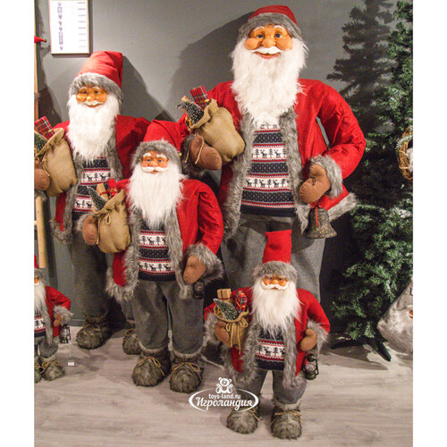 Большой Норвежский Санта с подарками и фонариком 122 см Peha