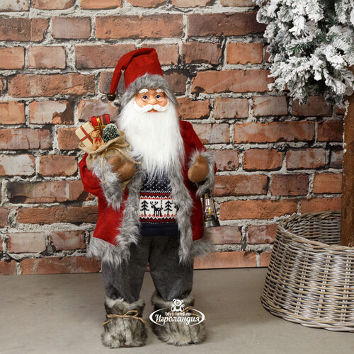 Большой Норвежский Санта с подарками и фонариком 81 см Peha