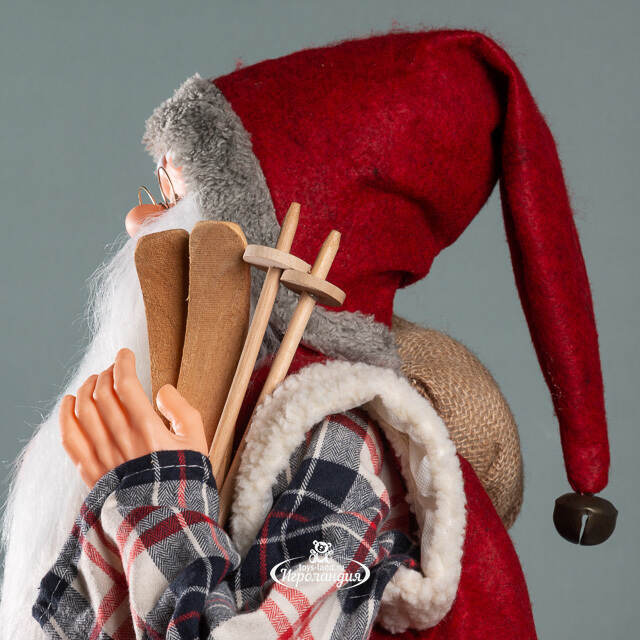 Декоративная фигура Санта-Клаус из Бергена в клетчатом наряде 78 см Peha