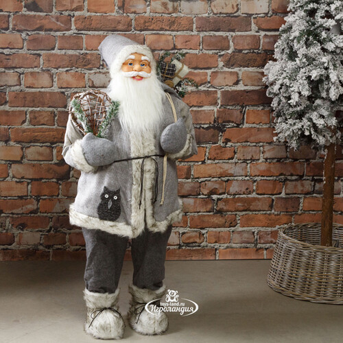 Большой Добрый Санта в кафтане с совой и с подарками 122 см Peha