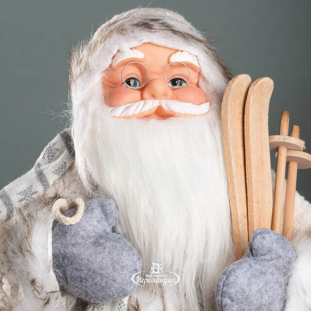Санта в овечьей шубе с подарками и лыжами 61 см Peha