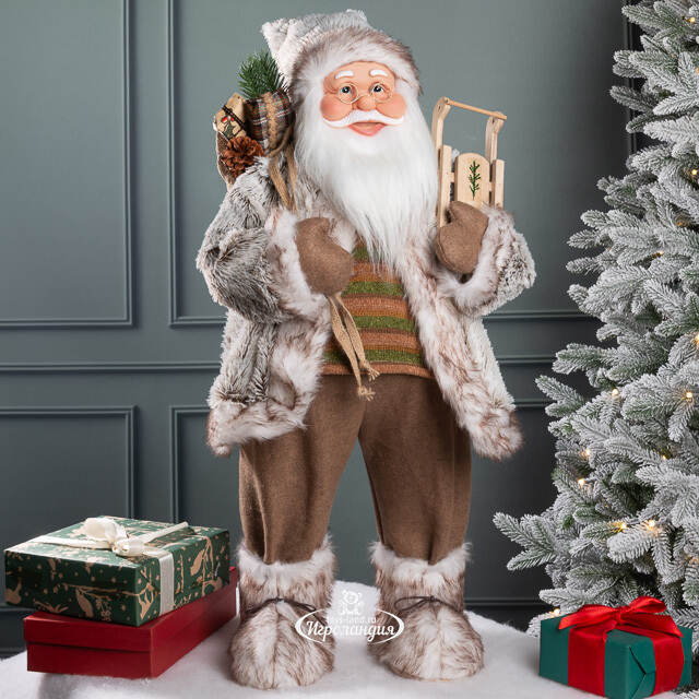 Декоративная фигура Большой Санта - Скандинавский кудесник с подарками 81 см Peha