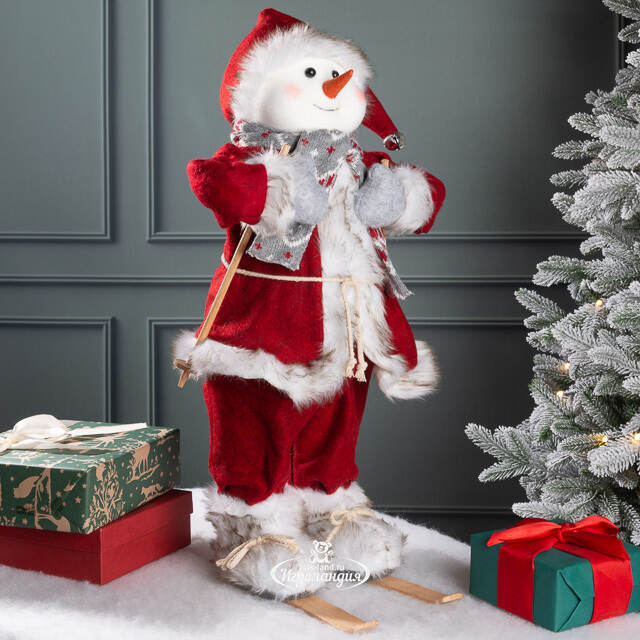 Фигура под елку Норвежский Снеговик Флоренц на лыжах 60 см Peha