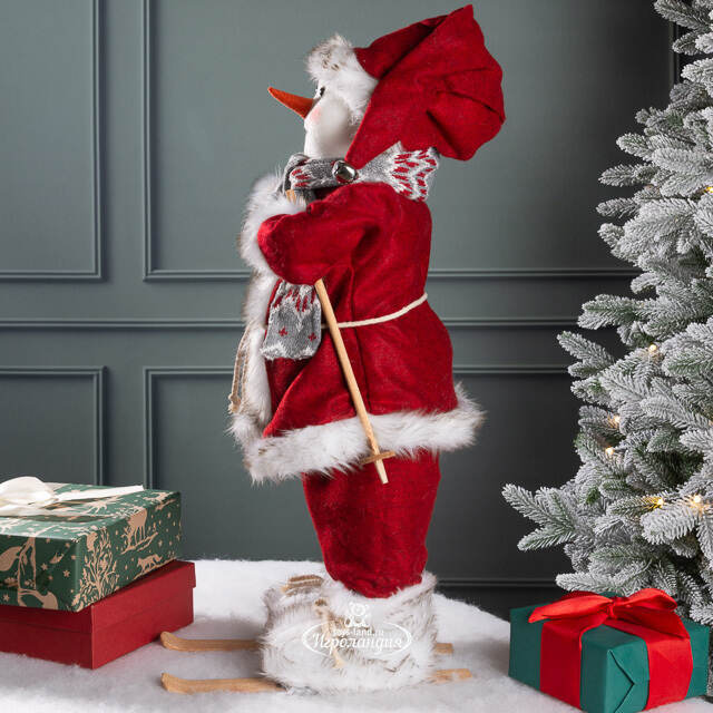 Фигура под елку Норвежский Снеговик Флоренц на лыжах 60 см Peha