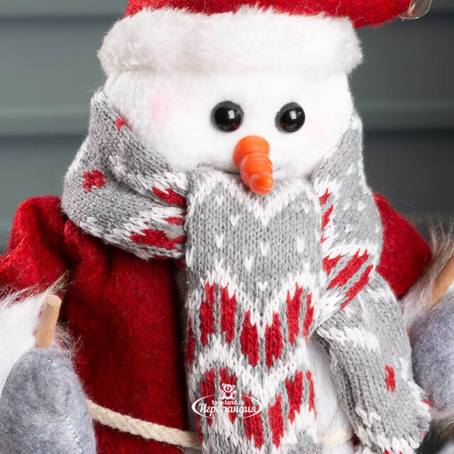 Фигура под елку Норвежский Снеговик Флоренц на лыжах 30 см Peha