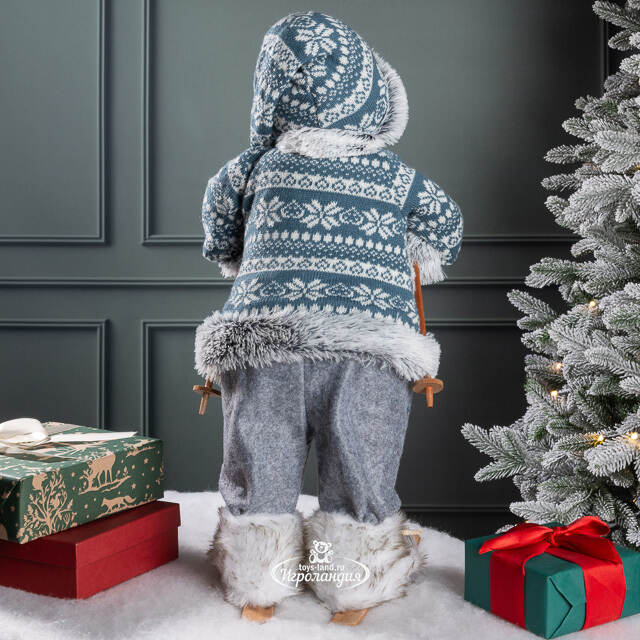 Фигура под елку Датский Снеговик Флоренц на лыжах 60 см Peha