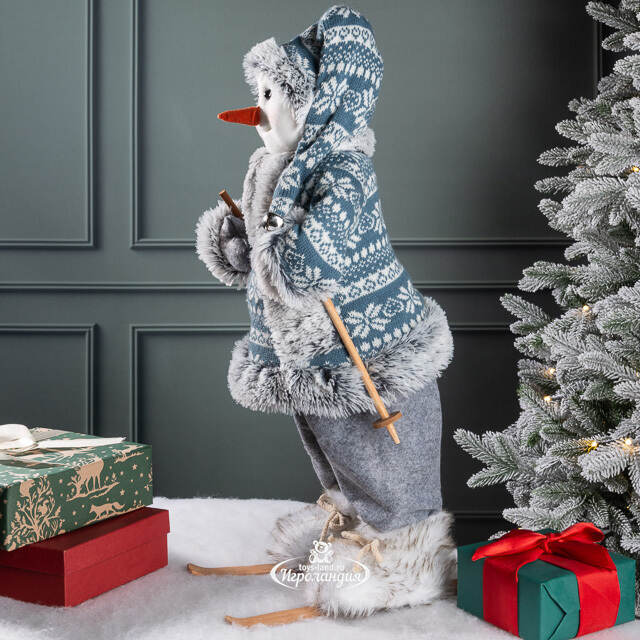 Фигура под елку Датский Снеговик Флоренц на лыжах 60 см Peha