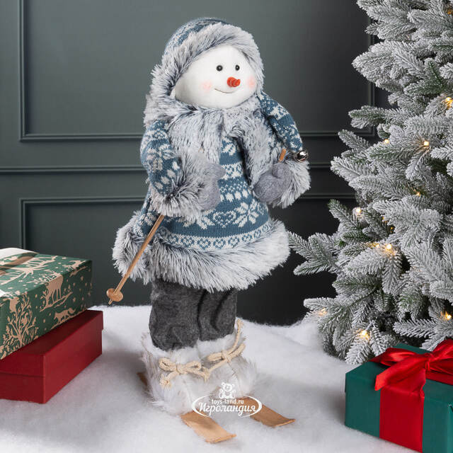 Фигура под елку Датский Снеговик Флоренц на лыжах 46 см Peha