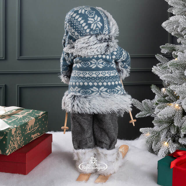 Фигура под елку Датский Снеговик Флоренц на лыжах 46 см Peha