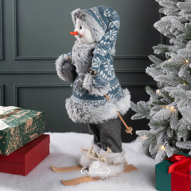 Фигура под елку Датский Снеговик Флоренц на лыжах 46 см Peha