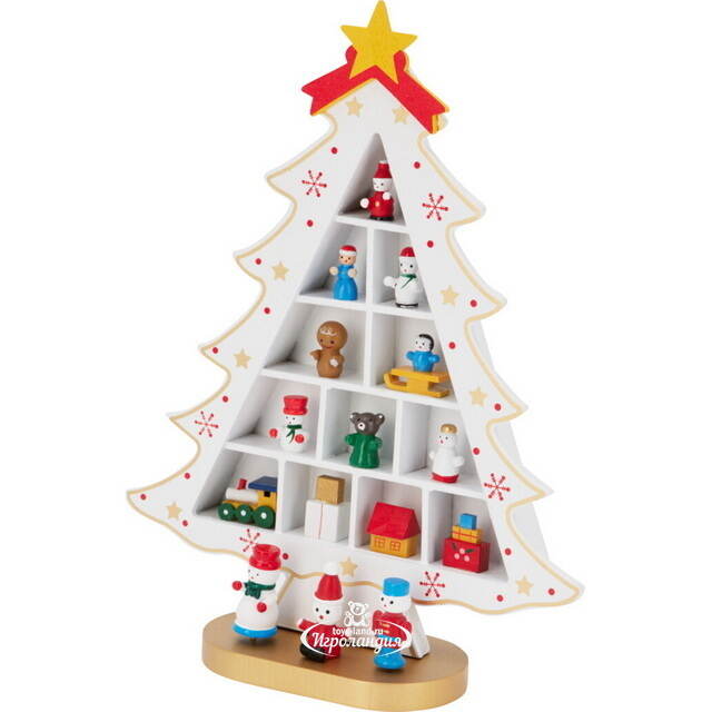 Сувенирная елка с игрушками Julemoro 29 см белая Koopman