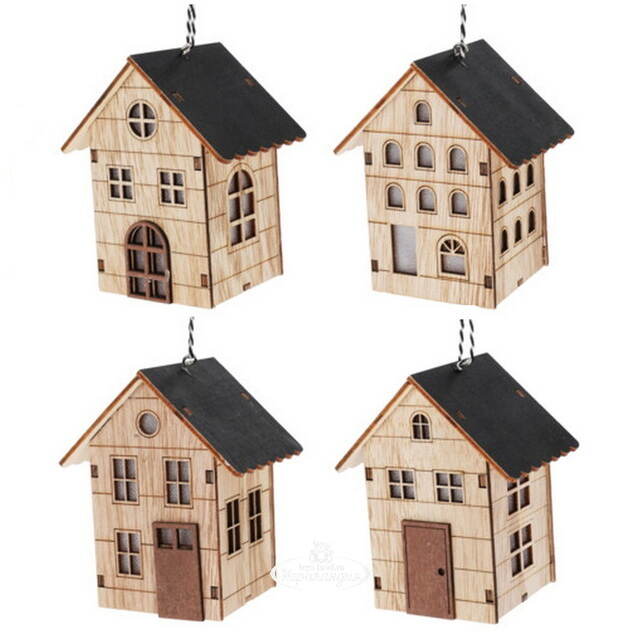 Елочная игрушка Домик в Меерсбурге 10 см с подсветкой, на батарейках Koopman