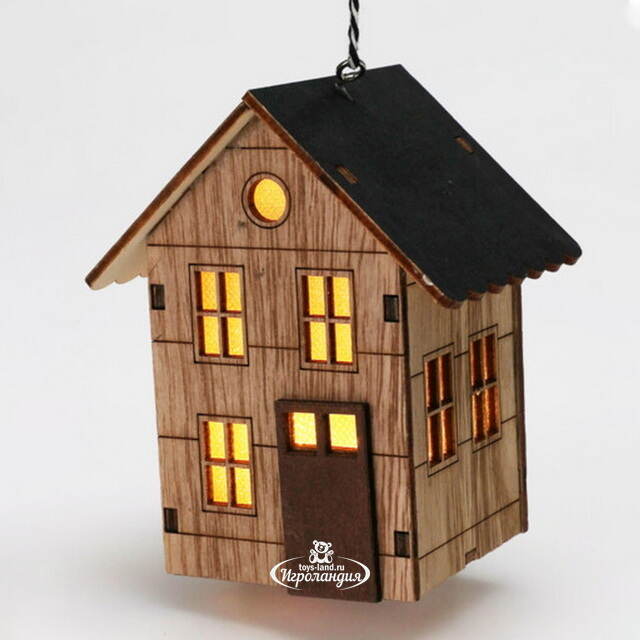 Елочная игрушка Домик в Меерсбурге 10 см с подсветкой, на батарейках Koopman