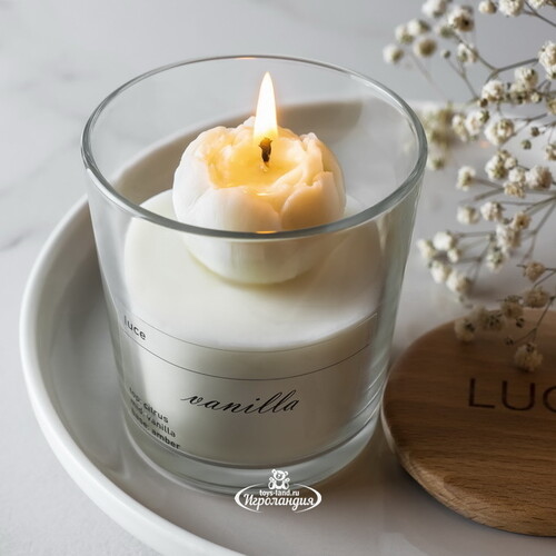 Декоративная ароматическая свеча Luce Pione: Мед, 30 часов горения Luce
