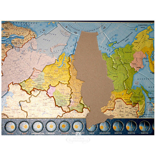 Пазл Карта России, 33 детали, 32*23 см Гео Трейд