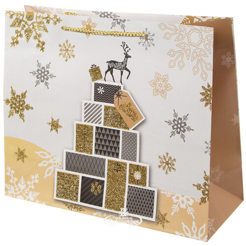 Подарочный пакет Magic Christmas - Коробочки с презентами 31*26 см Due Esse Christmas