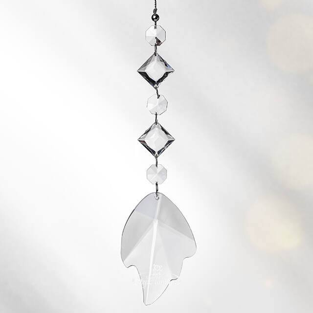 Елочная подвеска Листик 22 см, прозрачный, подвеска Swerox