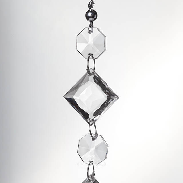 Елочная подвеска Листик 22 см, прозрачный, подвеска Swerox