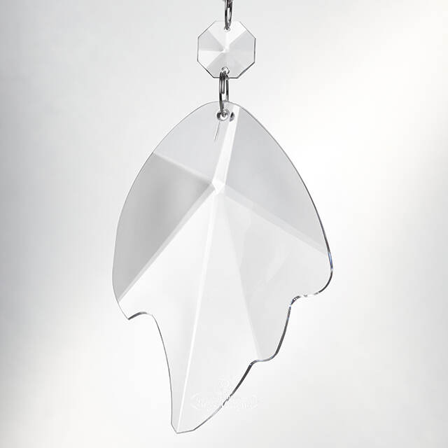 Елочная подвеска Листик 22 см, прозрачный, подвеска Swerox