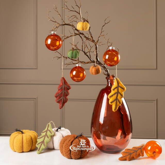 Елочные ПЭТ шары Albertine - Янтарный Берег 8 см, 6 шт Winter Deco