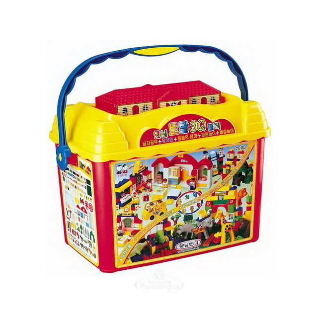 Детский конструктор Zoo в контейнере, 436 деталей Haenim Toys