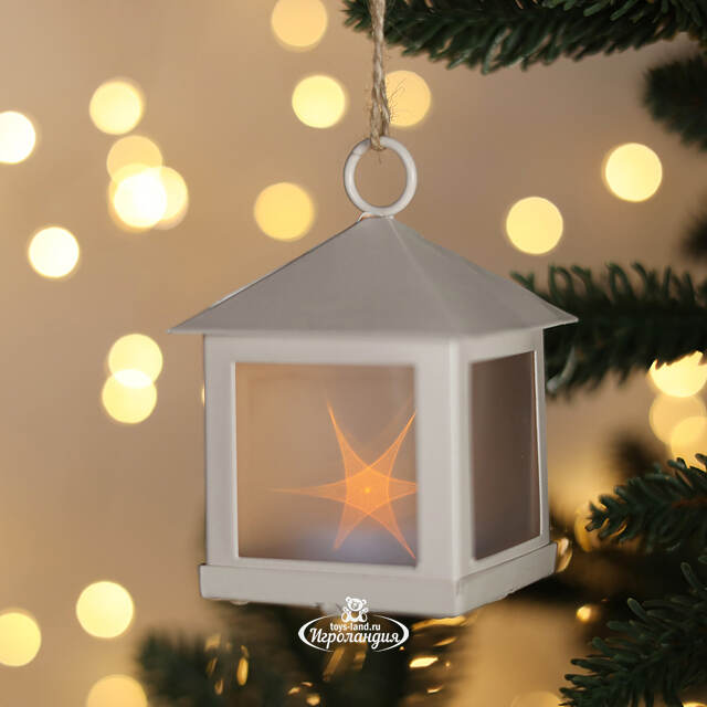 Фонарик Светлячок 6*8 см белый, 1 теплая белая LED лампа на батарейке, подвеска Koopman