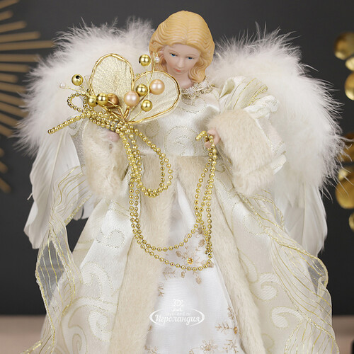 Декоративная фигура Ангел - Хранитель с цветком 30 см Kurts Adler