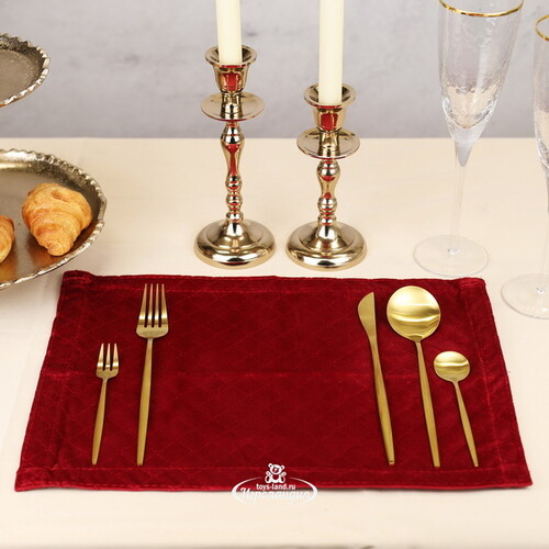 Тканевая салфетка для сервировки стола Дженнифер 40*30 см красная Kaemingk