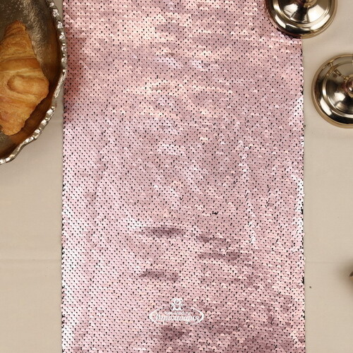 Ткань для декора Божоле 25*125 см с двусторонними пайетками розовая Koopman
