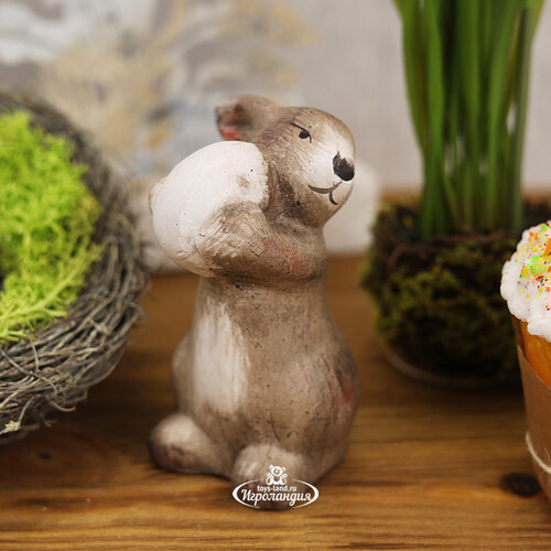 Керамическая садовая фигурка Пасхальный Кролик Майлз 10 см Kaemingk