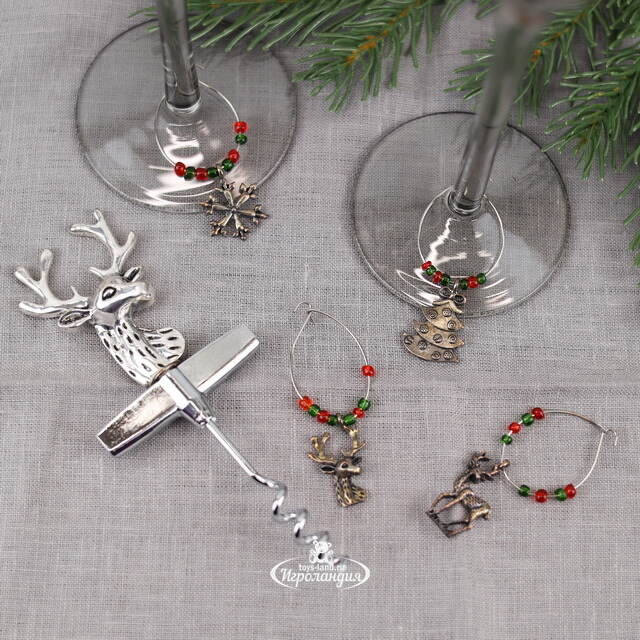 Штопор для вина с маркерами для бокалов Deers Style 5 шт Kaemingk