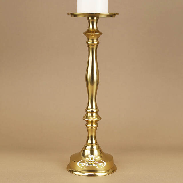 Металлический подсвечник для 1 свечи Марэль 31 см золотой Koopman