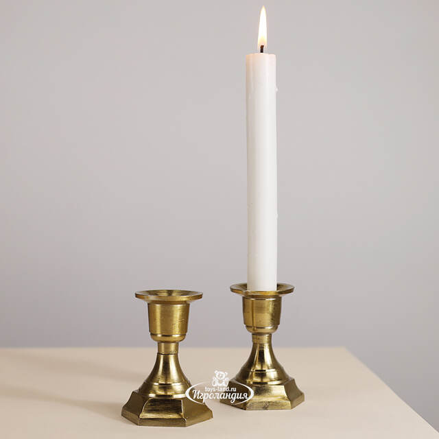 Декоративный подсвечник для 1 свечи Деимус 8 см золотой Koopman