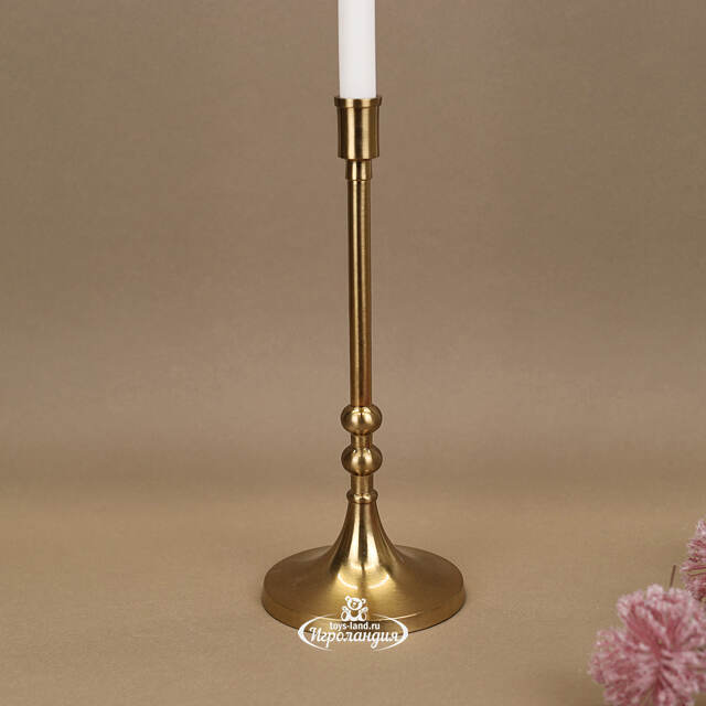 Декоративный подсвечник для 1 свечи Лиабрен 31 см золотой Koopman