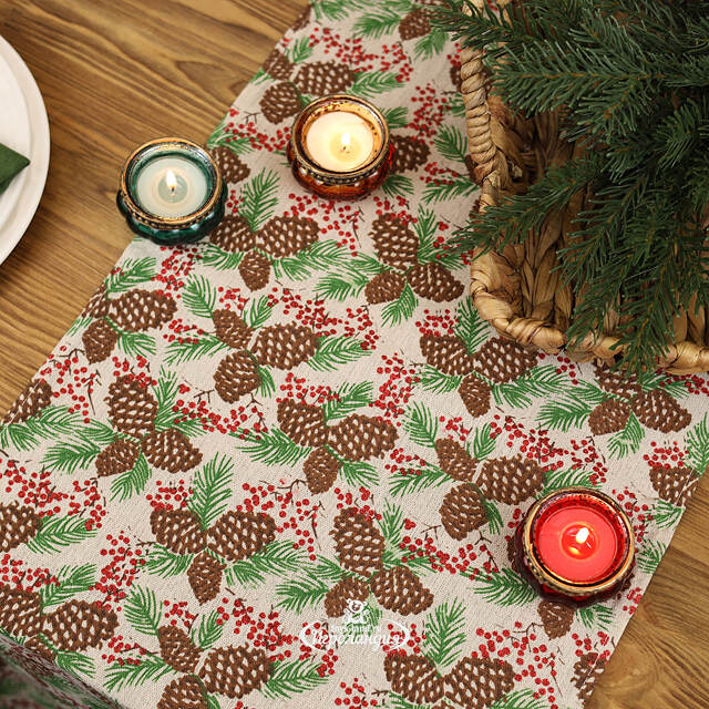 Дорожка для стола Аригано: Хвойный Лес 150*32 см Kaemingk