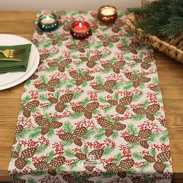 Дорожка для стола Аригано: Хвойный Лес 150*32 см Kaemingk