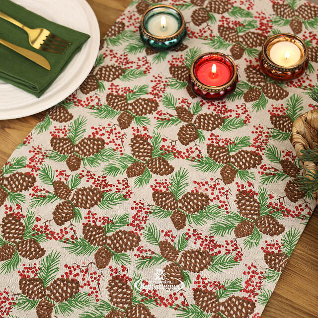 Дорожка для стола Аригано: Хвойный Лес 150*32 см Kaemingk